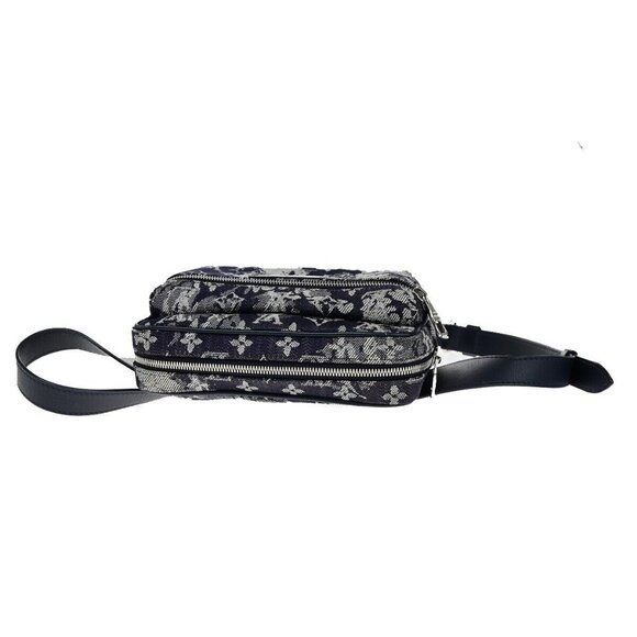 LOUIS VUITTON LV Bum Bag Body Bag Monogram Tapestry Canvas Blue M57281 304RL006 - Picture 7 of 16